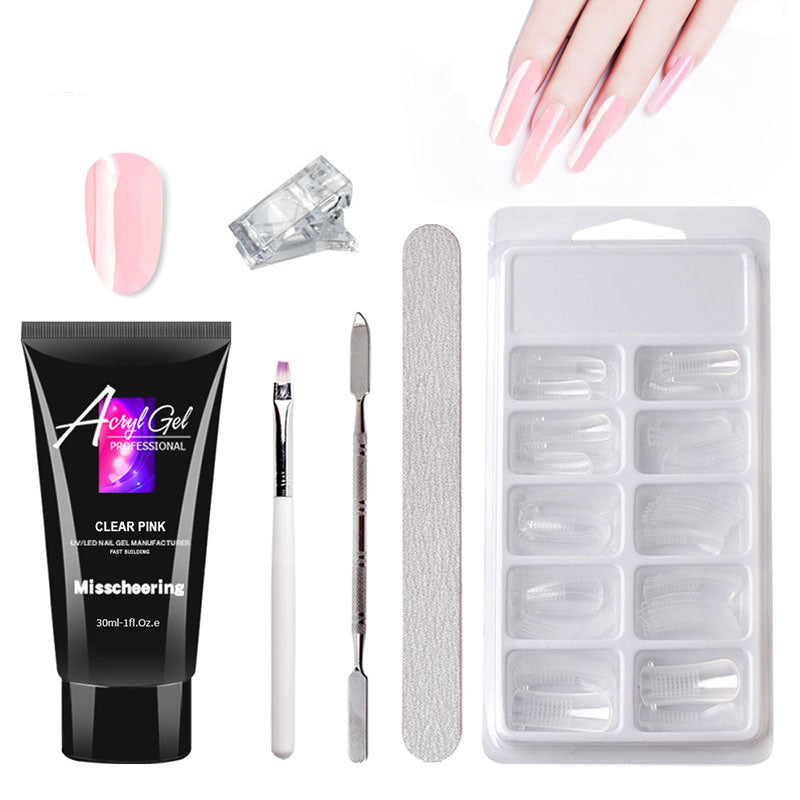 Painless Extension Gel Nail Art Without Paper Holder Quick Model Painless Crystal Gel Set Painless Extension Gel Nail Art Without Paper Holder Quick Model Painless Crystal Gel Set